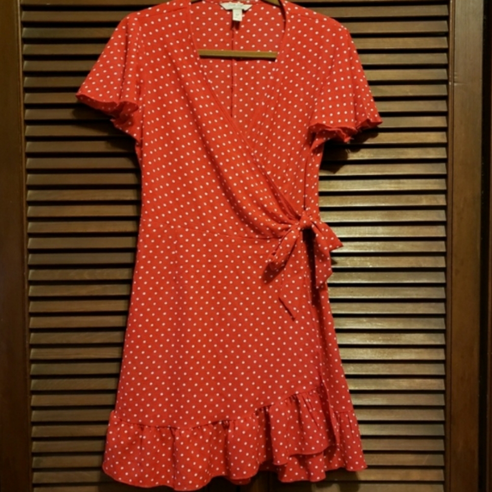 Nine.Eight Womens Flutter Wrap Dress